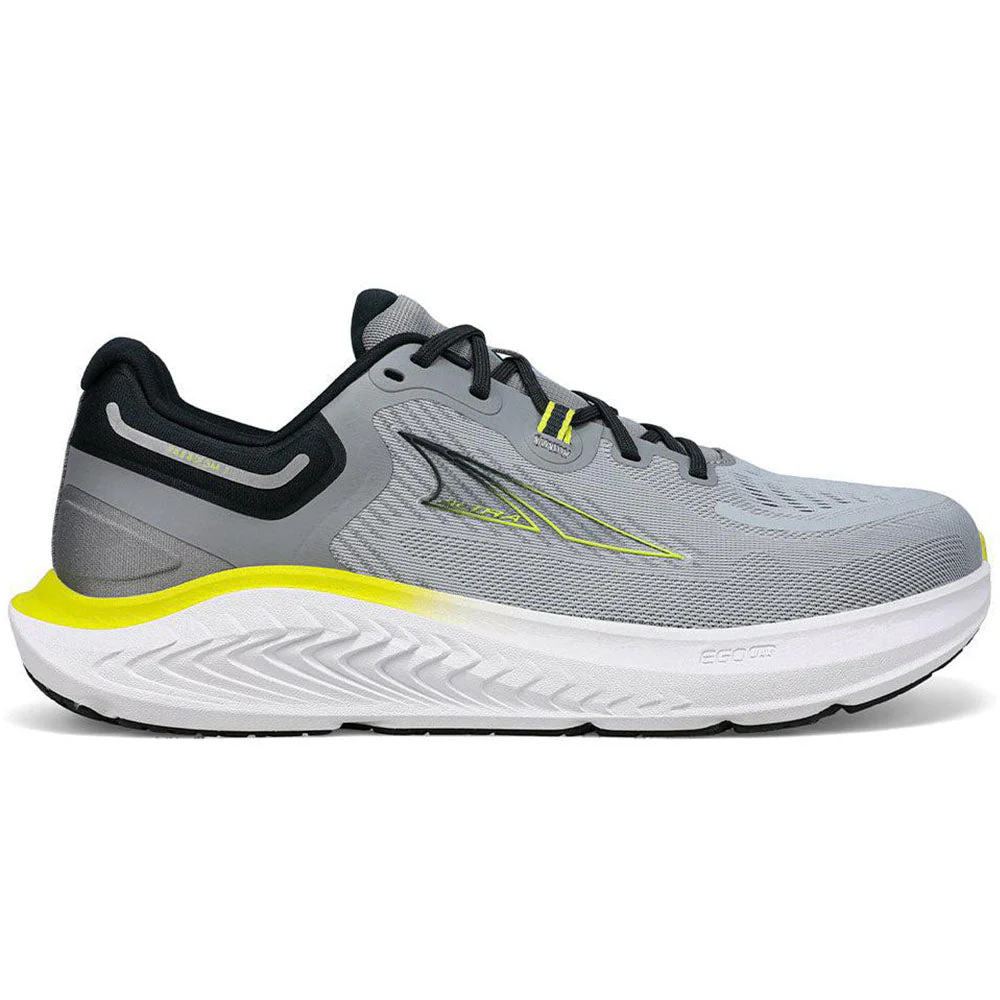 Men's Altra Paradigm 7, Gray/Lime, 9 D Medium