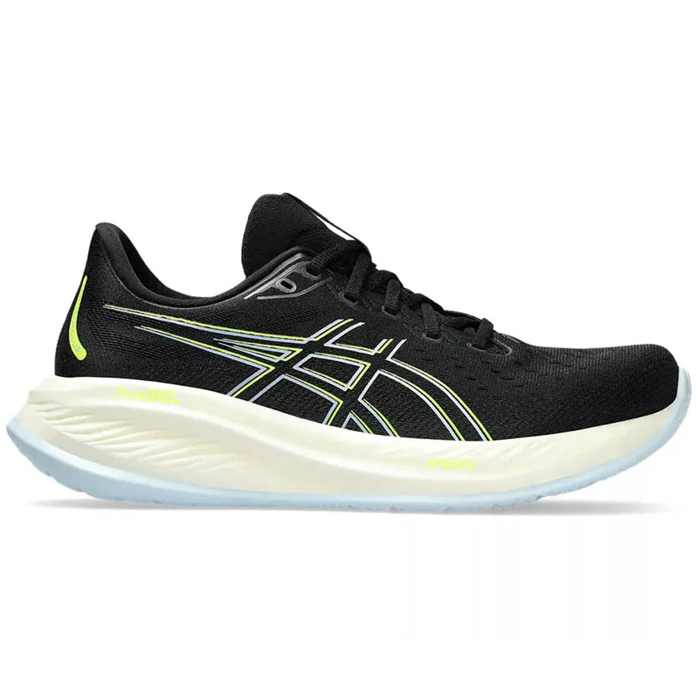 Men's Asics Gel-Cumulus 26, Black/Safety Yellow, 8.5 D Medium