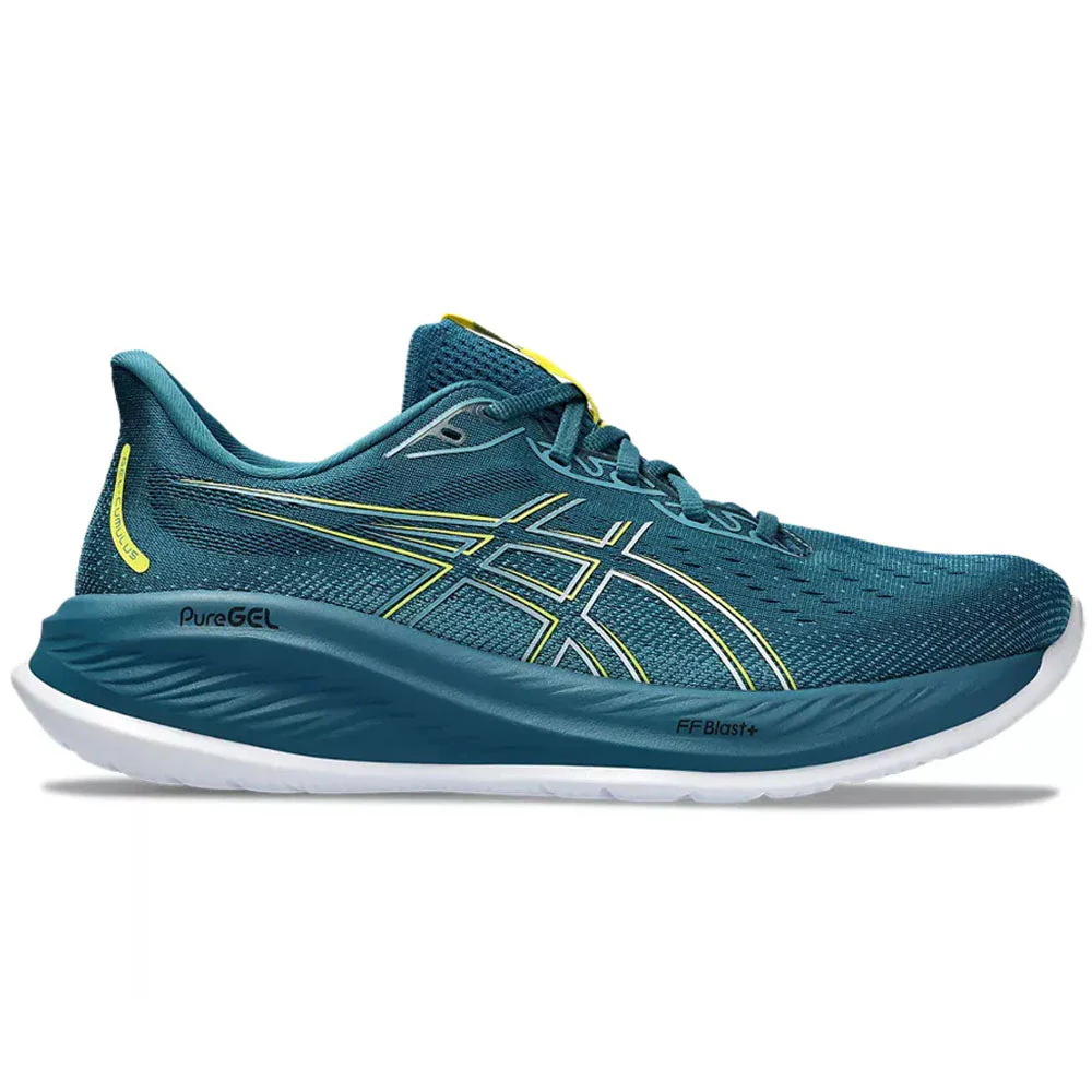 Men's Asics Gel-Cumulus 26, Evening Teal/Bright Yellow, 10 D Medium