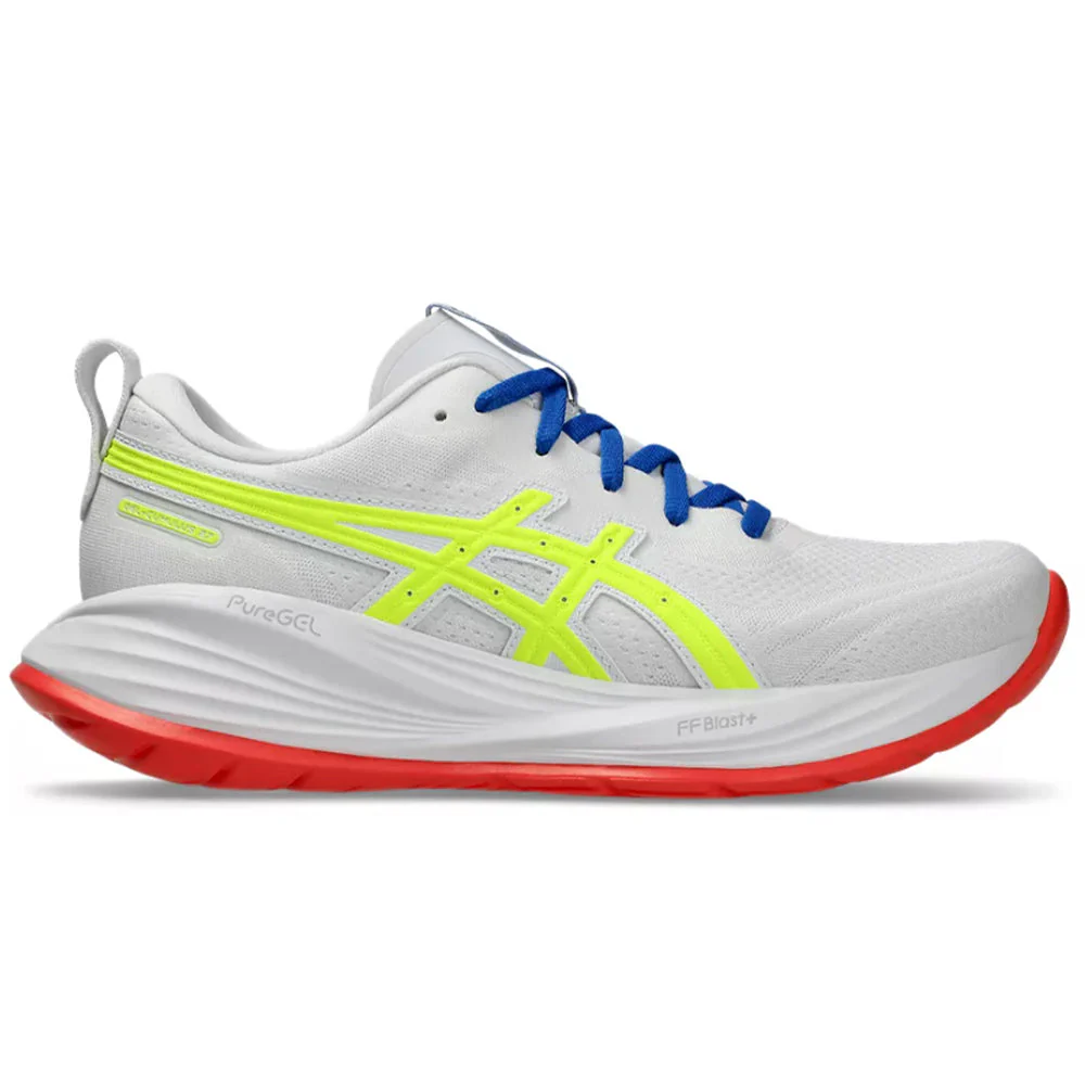 Men's Asics Gel-Cumulus 27, White/Safety Yellow, 8.5 D Medium