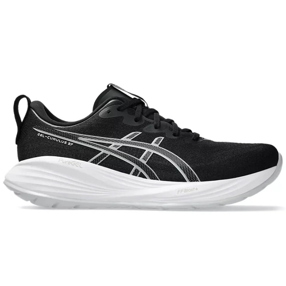 Men's Asics Gel-Cumulus 27, Black/Concrete, 10.5 4E Extra Wide