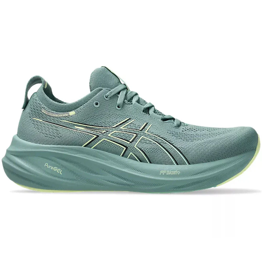 Men's Asics Gel-Nimbus 26, Celadon/Light Celadon, 13 D Medium