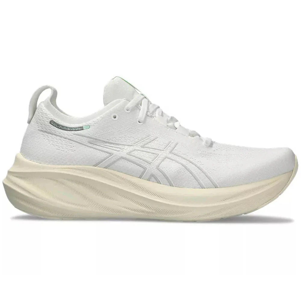 Men's Asics Gel-Nimbus 26, White/White, 12.5 D Medium