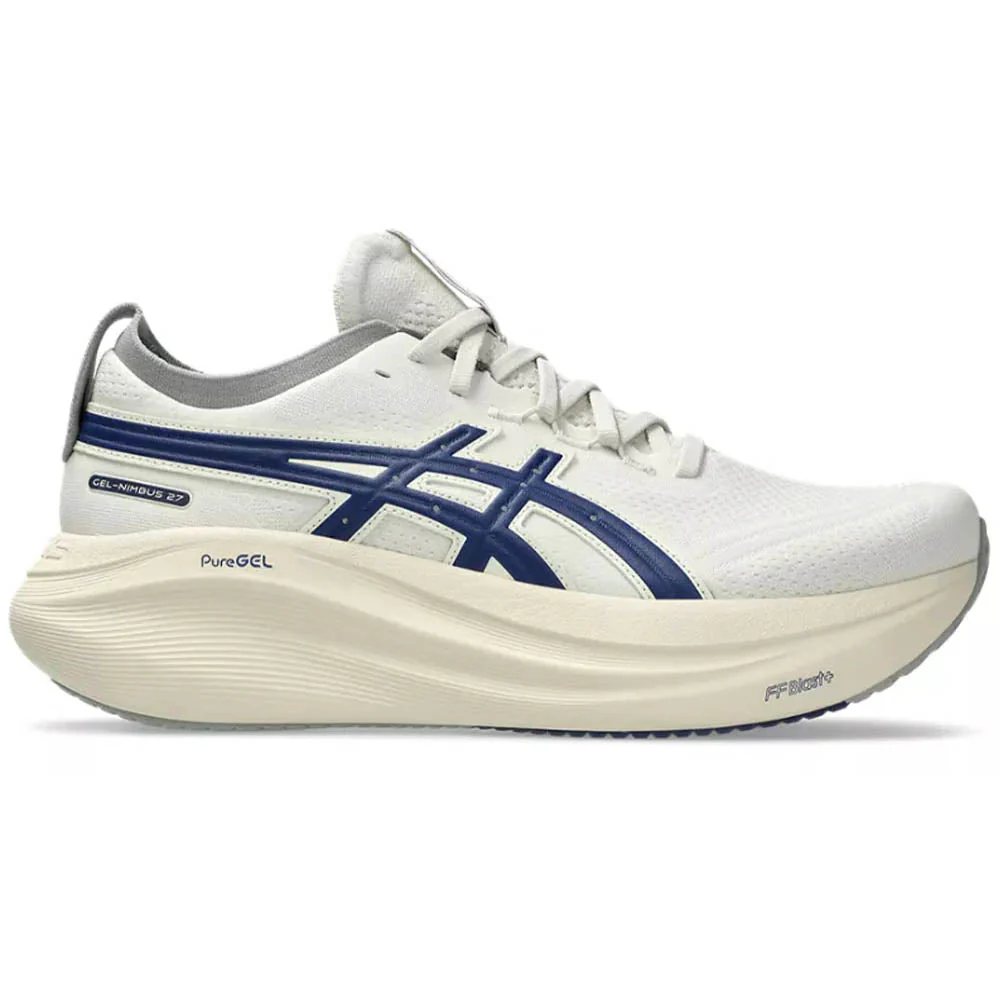Men's Asics Gel-Nimbus 27 ATC, Birch/Indigo Blue, 10 D Medium