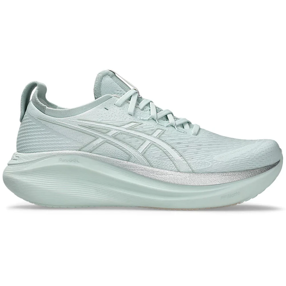 Men's Asics Gel-Nimbus 27, Pure Aqua/White, 9.5 D Medium