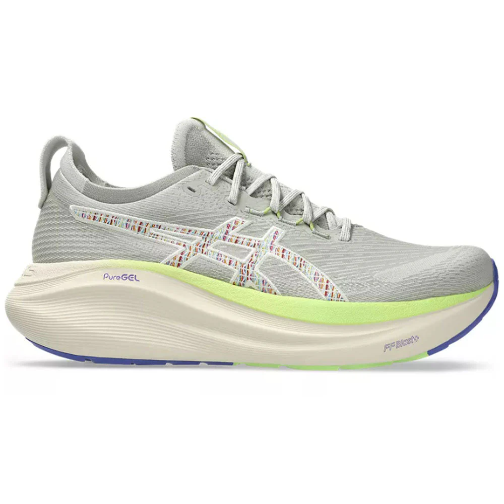 Men's Asics Gel-Nimbus 27 TR, Nature Bathing/Lime Green, 7 D Medium