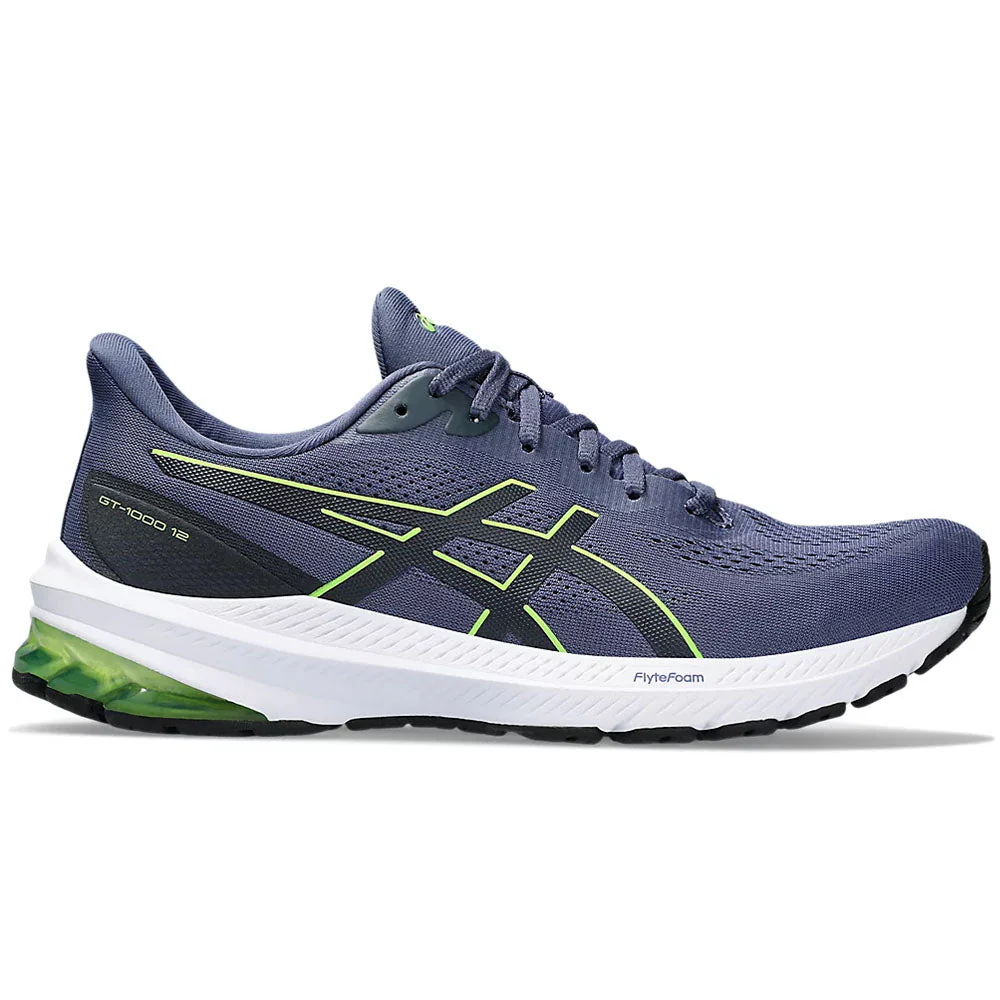 Men's Asics GT-1000 12, Thunder Blue/Electric Lime, 10.5 D Medium