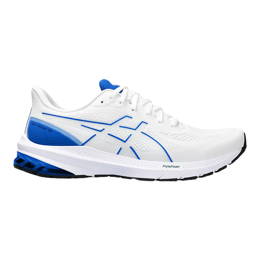 Men's Asics GT-1000 12, White/Illusion Blue, 8.5 D Medium
