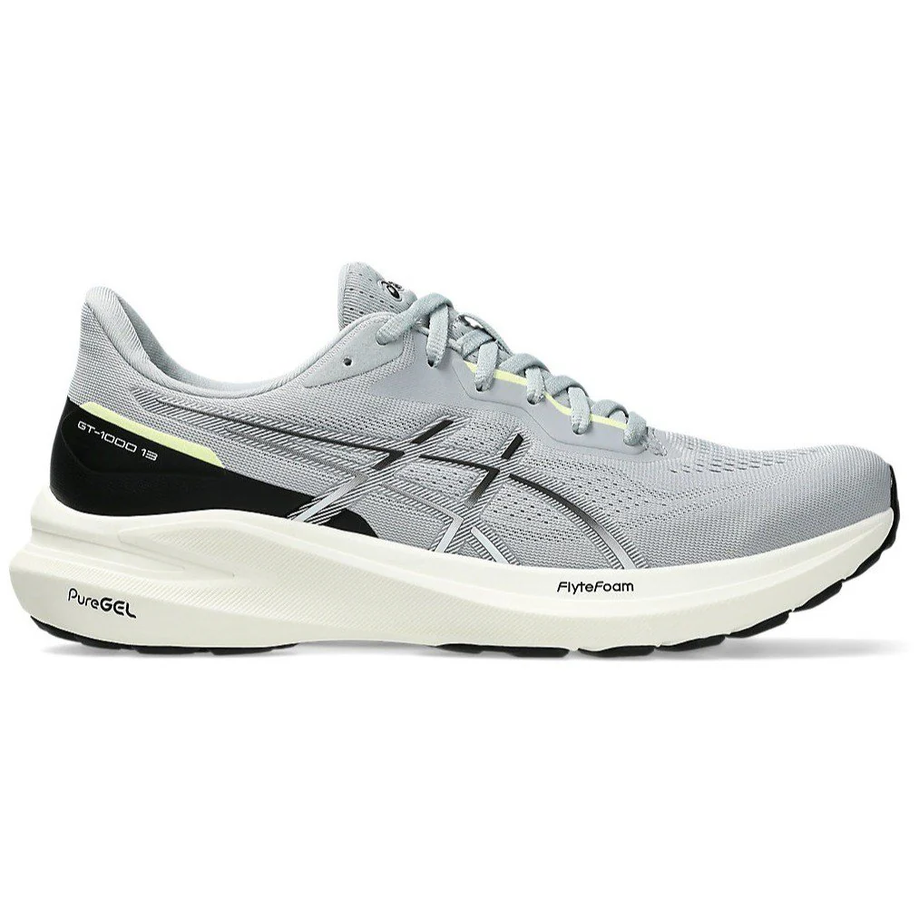 Men's Asics GT-1000 13, Piedmont Grey/Black, 10.5 D Medium