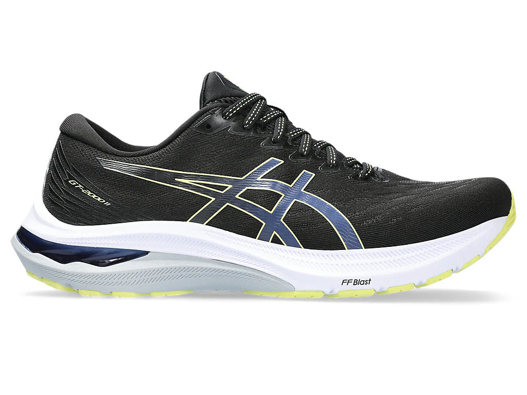 Men's Asics GT-2000 11, Black/Glow Yellow, 9 D Medium