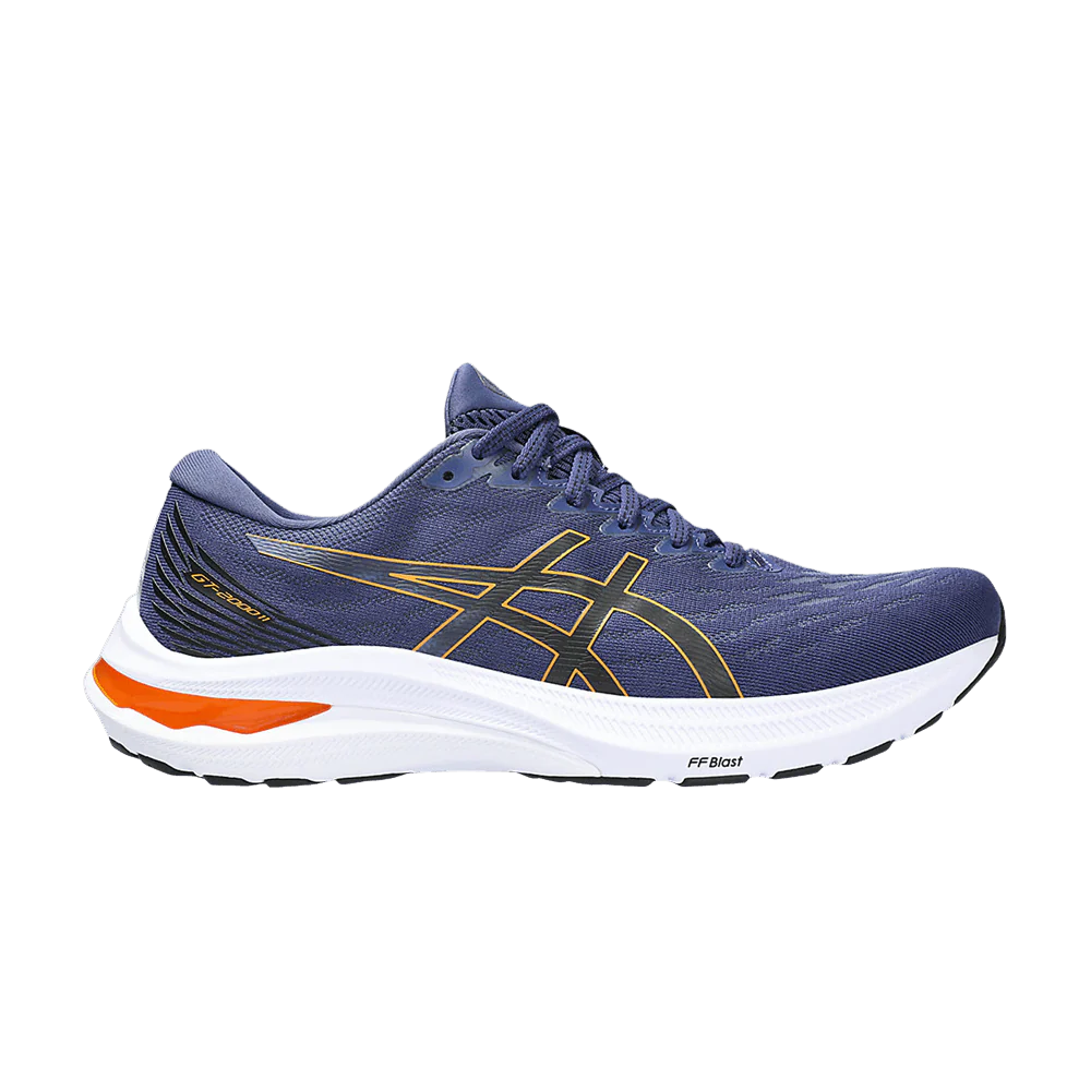 Men's Asics GT-2000 11, Deep Ocean/Bright Orange, 10.5 D Medium