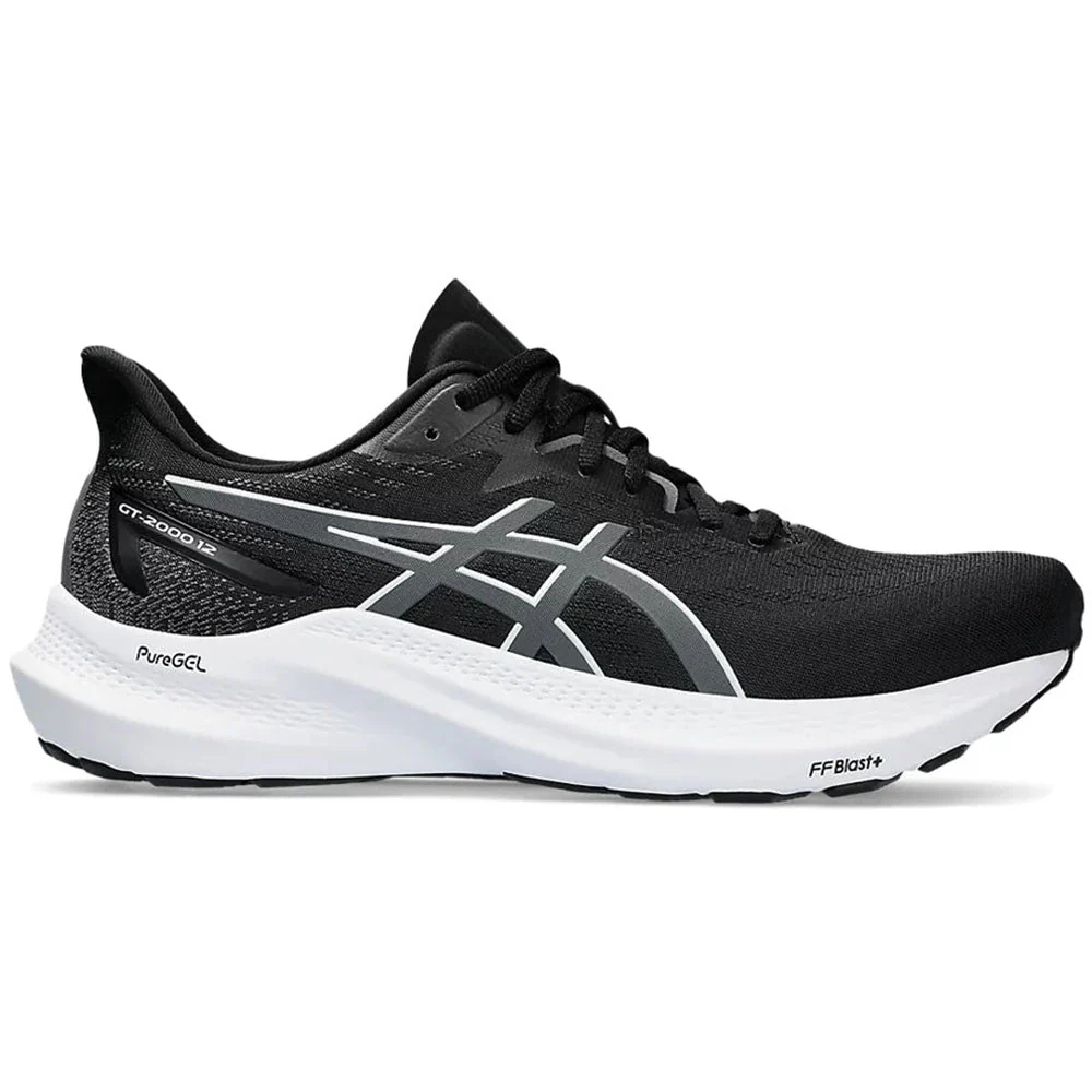 Men's Asics GT-2000 12, Black/Carrier Grey, 14 2E Wide
