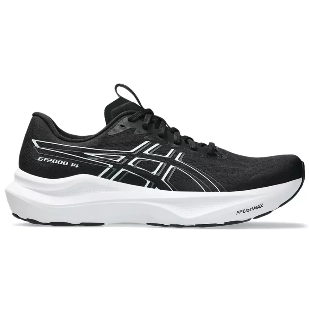 Men's Asics GT-2000 14, Black/White, 9 D Medium