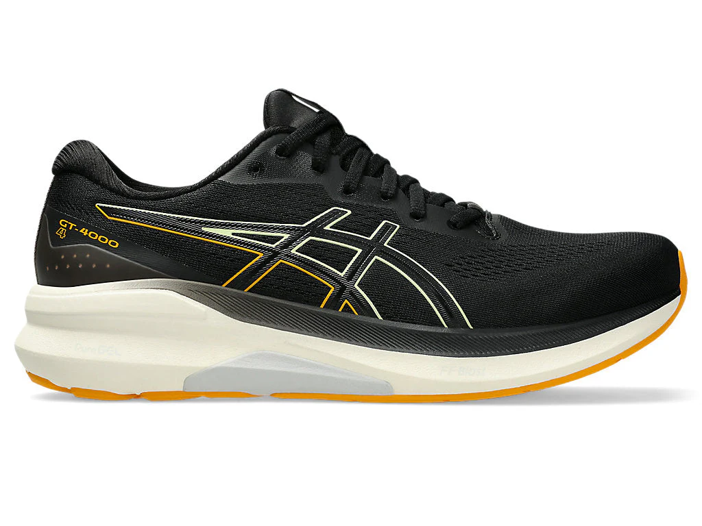 Men's Asics GT-4000 4, Black/Amber, 10 2E Wide