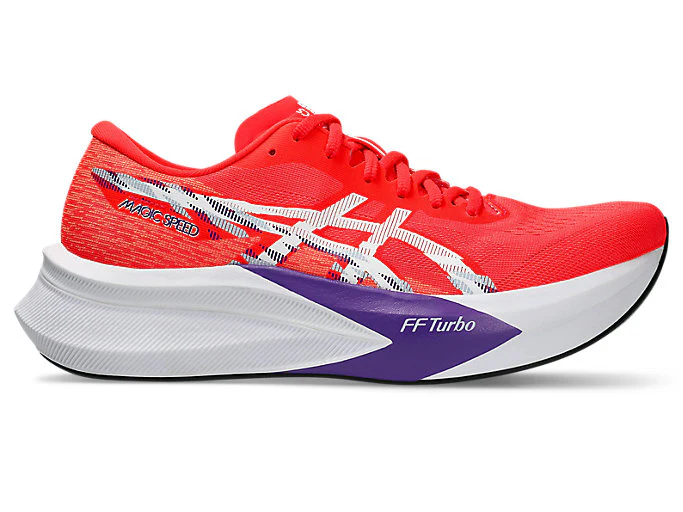 Men's Asics Magic Speed 4, Flash Red/White, 10 D Medium