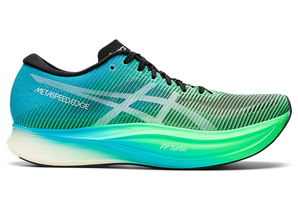 Men's Asics Metaspeed Edge+, Black/New Leaf, 11.5 D Medium