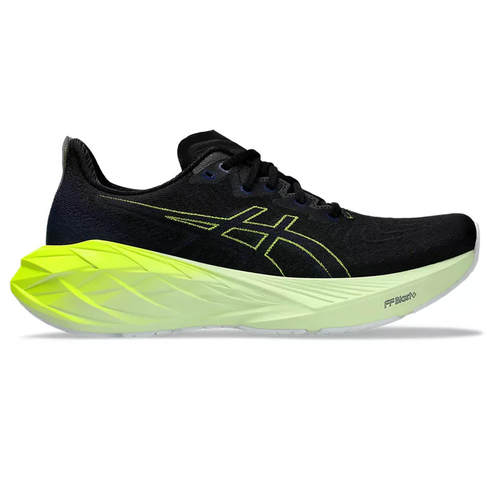 Men's Asics Novablast 4, Black/Blue Expanse, 9.5 D Medium