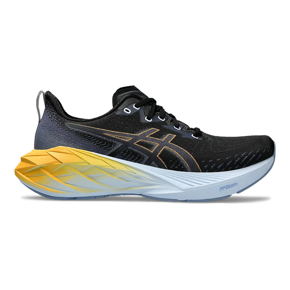 Men's Asics Novablast 4, Black/Thunder Blue, 10.5 D Medium