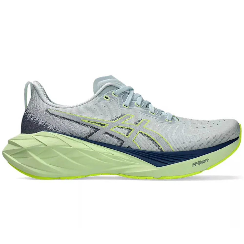 Men's Asics Novablast 4, Cool Grey/Blue Expanse, 14 D Medium