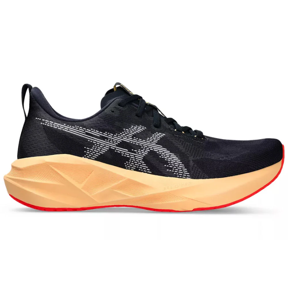 Men's Asics Novablast 5, Midnight/Orange Glow, 13 2E Wide