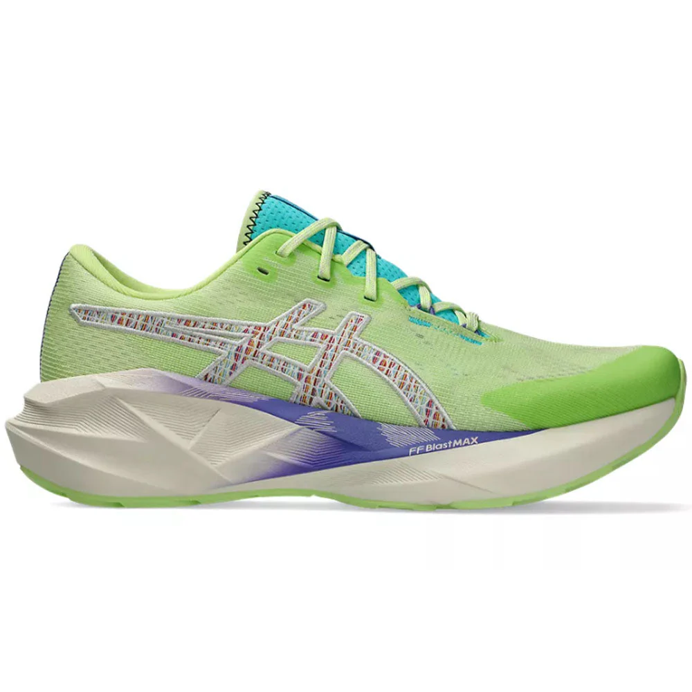 Men's Asics Novablast 5 TR, Nature Bathing/Lime Green, 9.5 D Medium