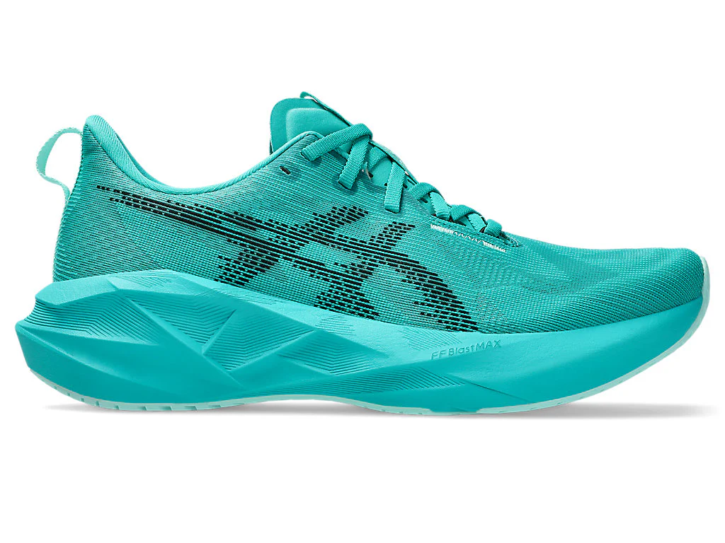 Men's Asics Novablast 5, Wave Teal/Black, 12.5 D Medium