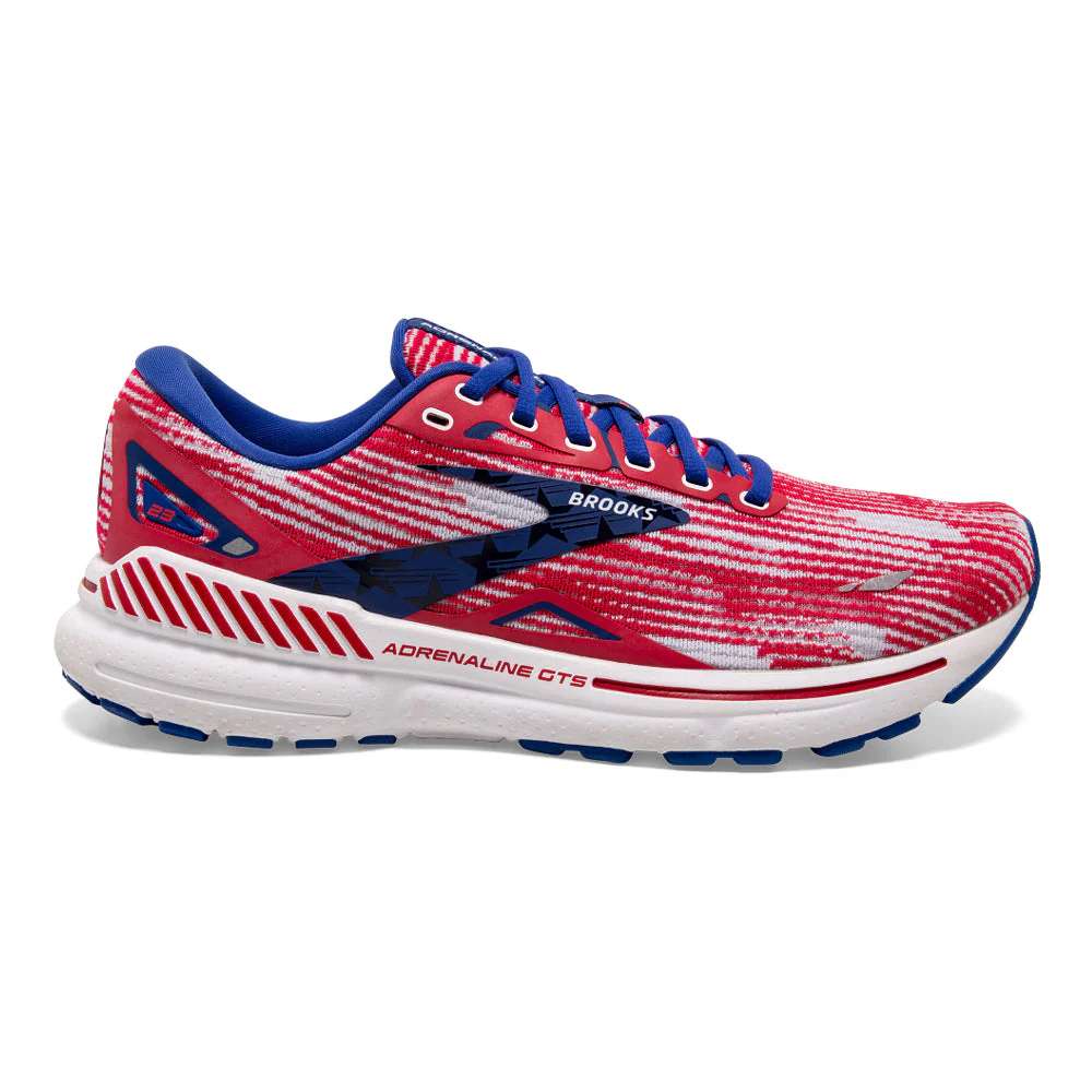 Men's Brooks Adrenaline GTS 23, Surf/White/Tango, 9.5 D Medium