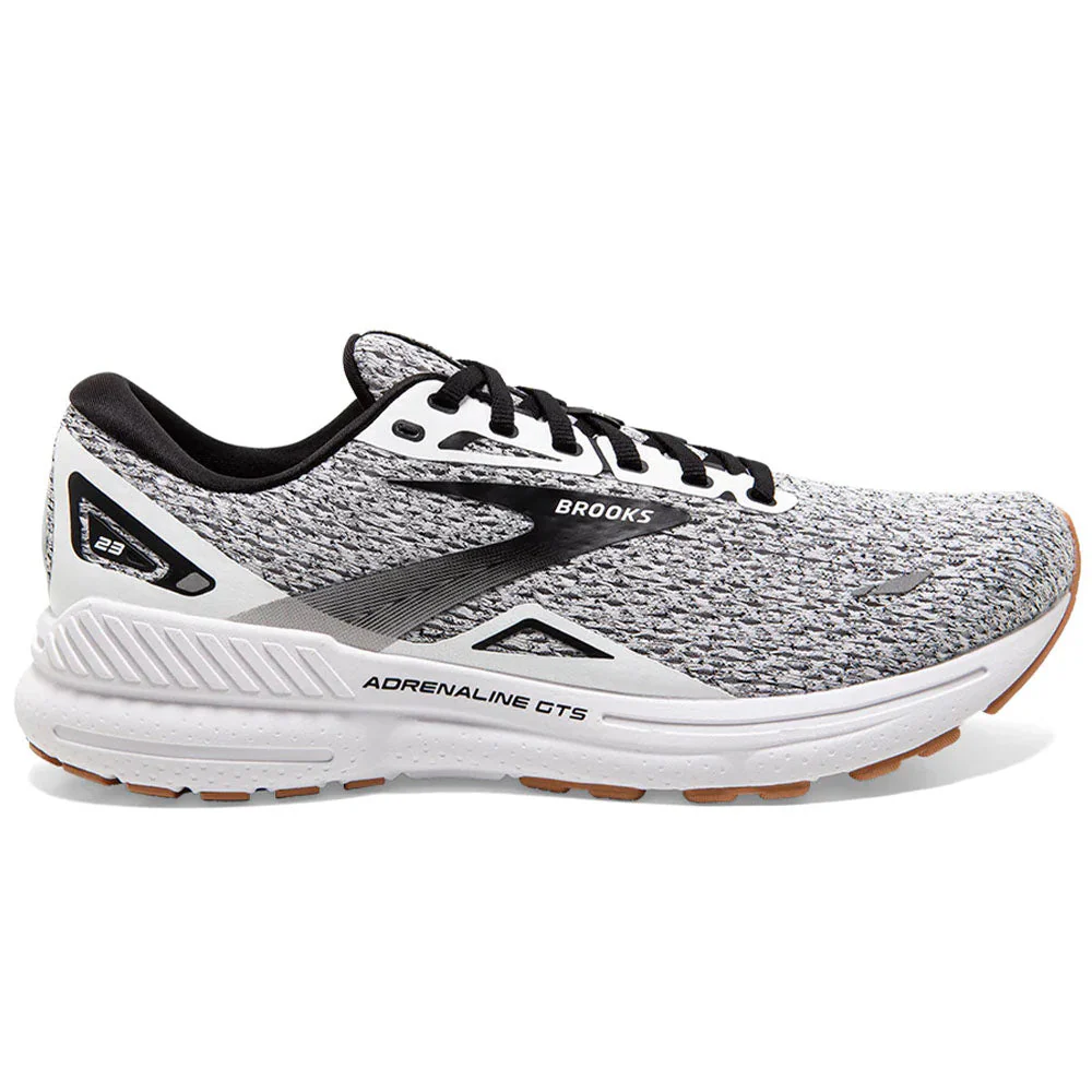 Men's Brooks Adrenaline GTS 23, White/Black, 7 D Medium
