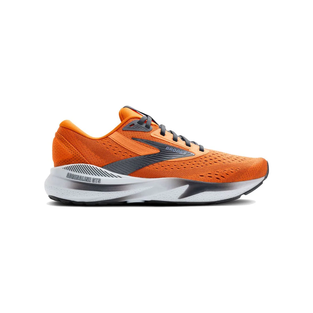 Men's Brooks Adrenaline GTS 24, Orange/Ebony/Country Blue, 7.5 D Medium