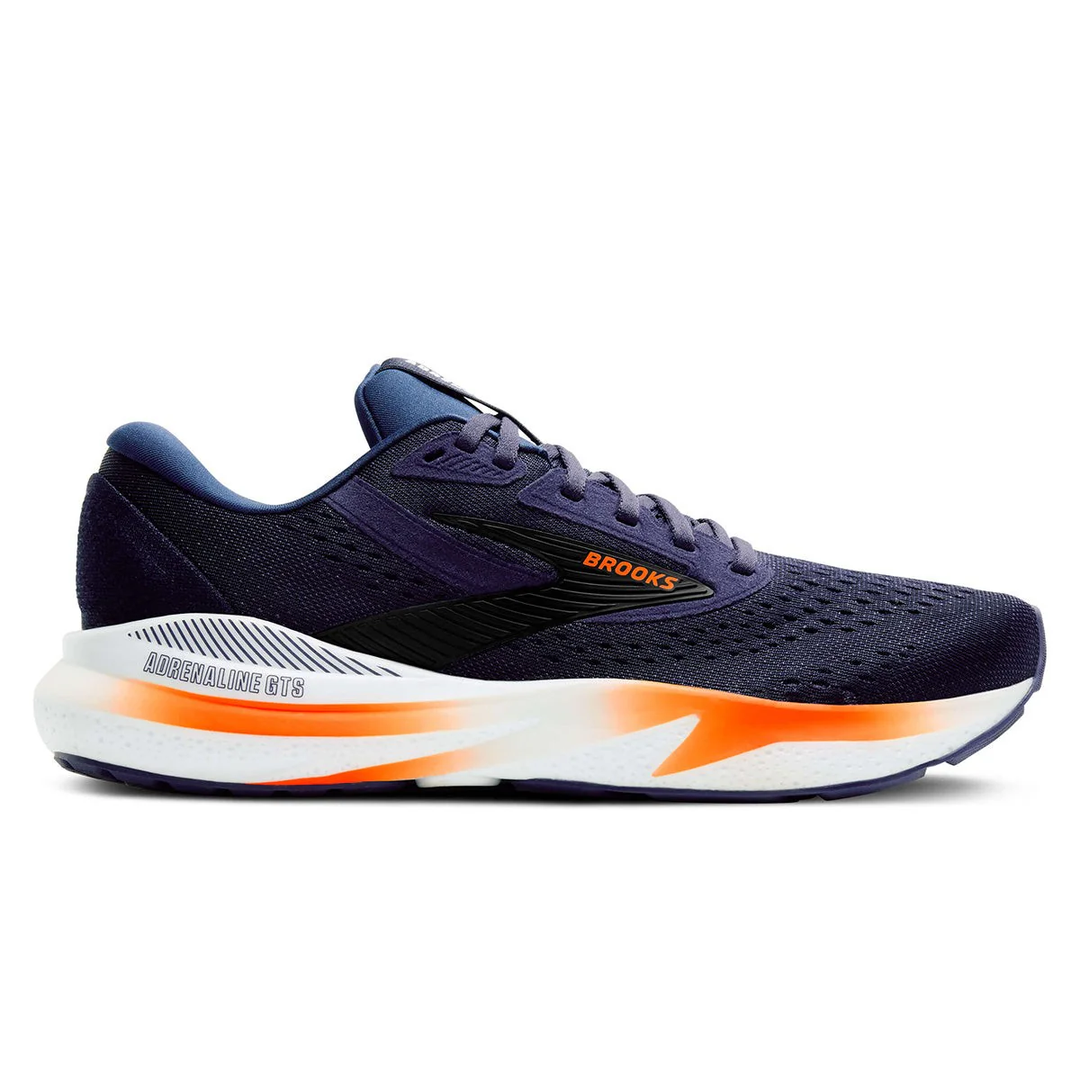 Men's Brooks Adrenaline GTS 24, Peacoat/Orange/White, 10.5 D Medium