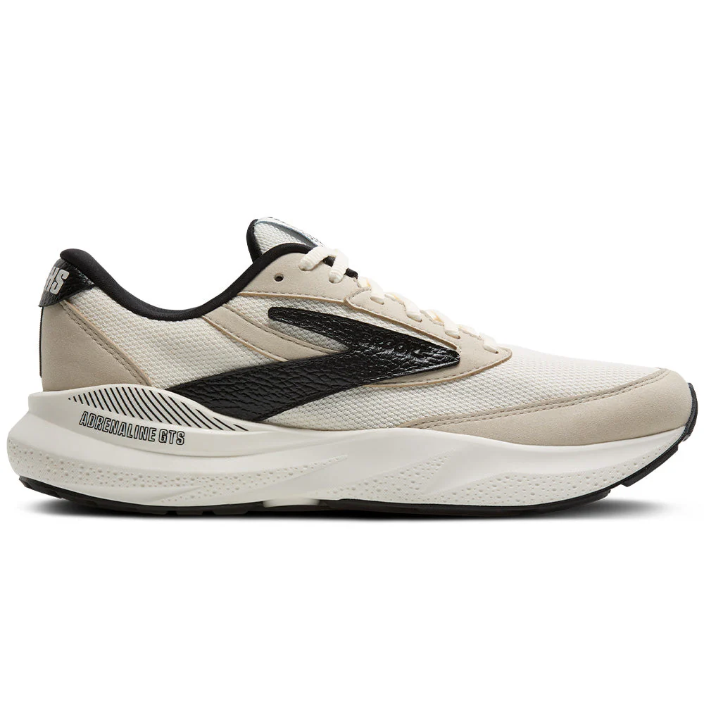 Men's Brooks Adrenaline GTS 24, Coconut/SilverLining/Black, 10 D Medium