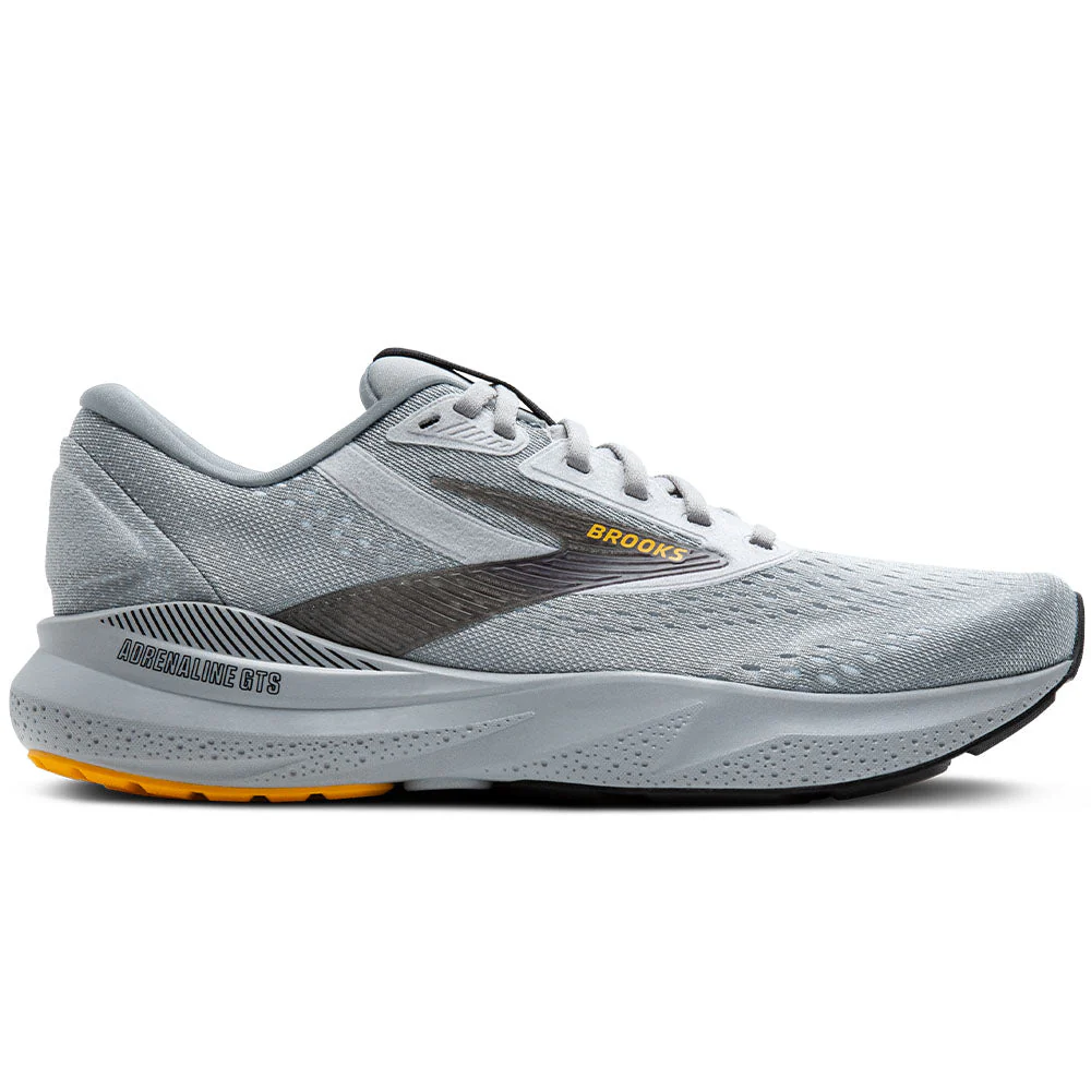 Men's Brooks Adrenaline GTS 24, Alloy/White/Gold Fusion, 8.5 2E Wide