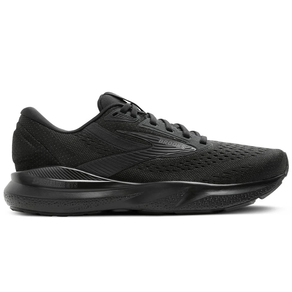 Men's Brooks Adrenaline GTS 24, Black/Black/Ebony, 9 D Medium