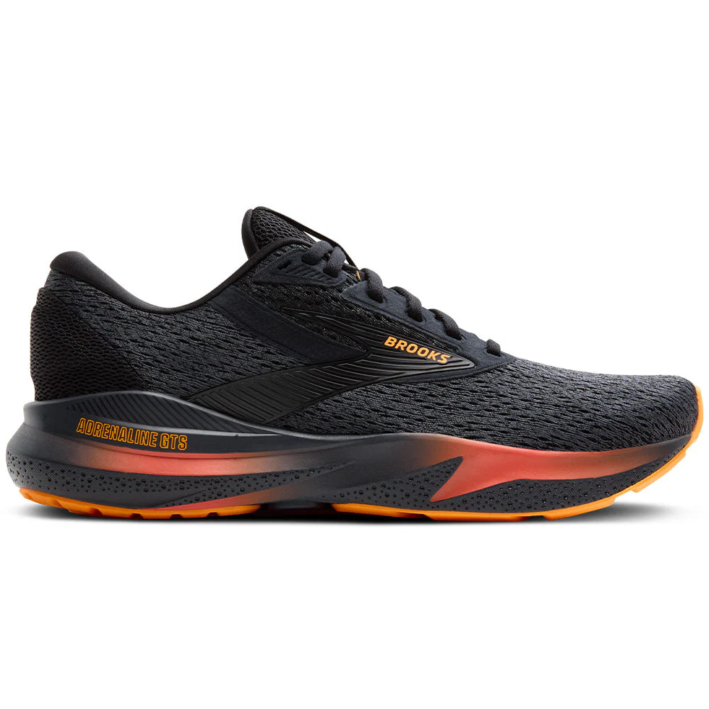 Men's Brooks Adrenaline GTS 24, Black/Ebony/Burnt Sienna, 9.5 D Medium
