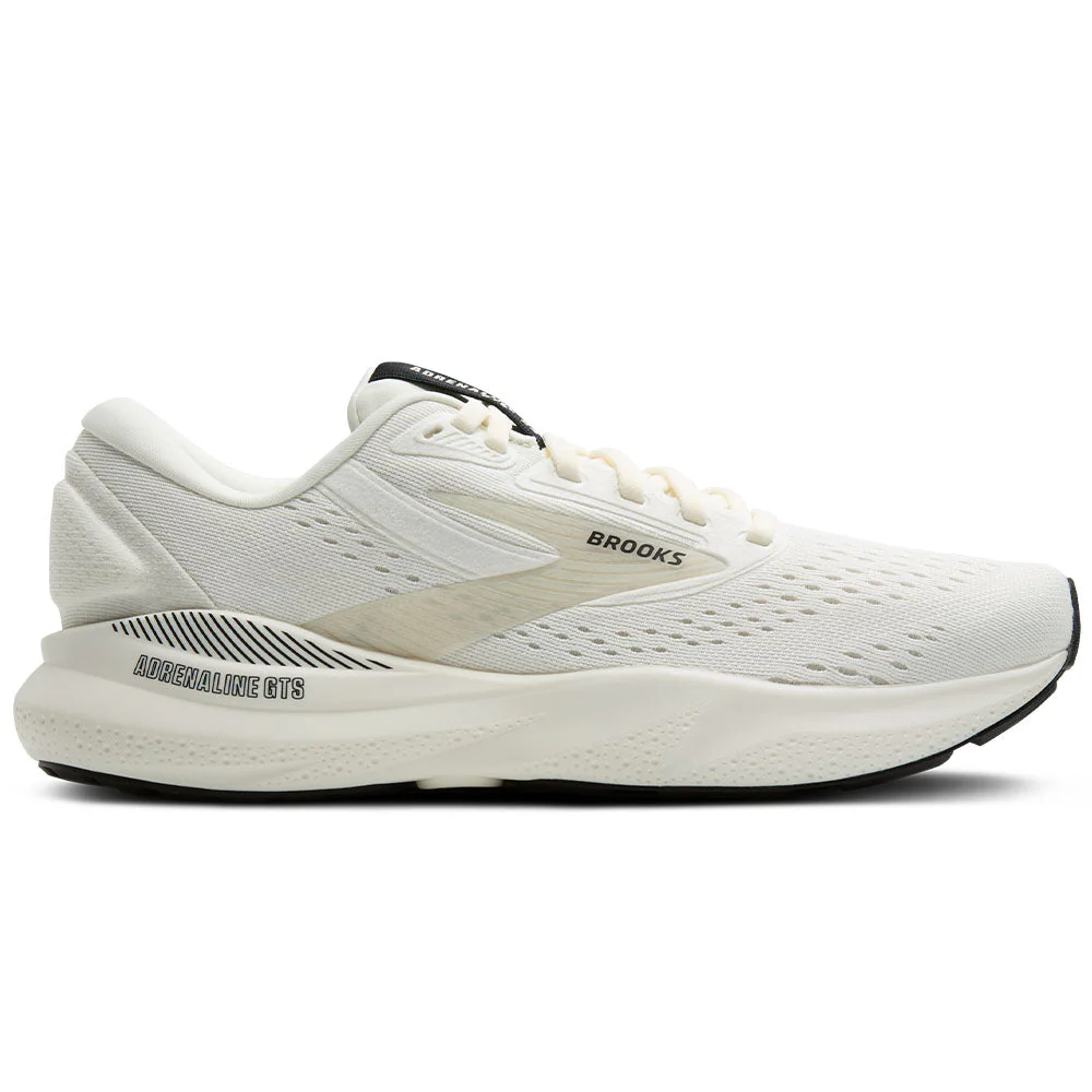 Men's Brooks Adrenaline GTS 24, Coconut/Black/White Sand, 13 D Medium