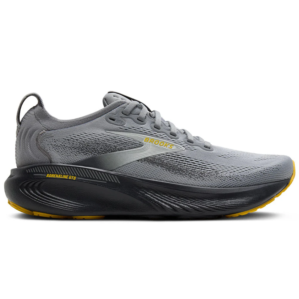 Men's Brooks Adrenaline GTS 25, Primer Grey/Ebony/Jasmin, 11.5 D Medium