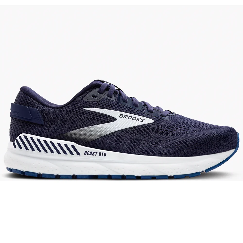Men's Brooks Beast GTS 24, Peacoat/True Navy/White, 9.5 2E Wide