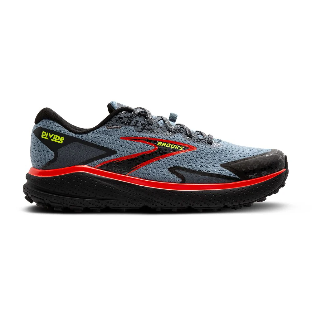 Men's Brooks Divide 5, Citadel/Ebony/Lime, 12.5 D Medium