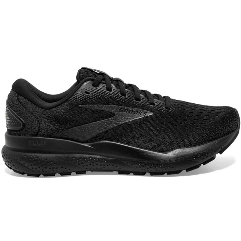 Men's Brooks Ghost 16, Black/Black/Ebony, 11.5 B Narrow