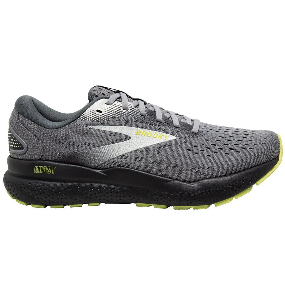 Men's Brooks Ghost 16, Primer/Grey/Lime, 9 D Medium