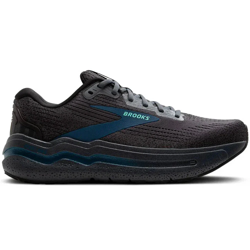 Men's Brooks Ghost Max 2, Ebony/Cockatoo/Blue Sapphire, 8 D Medium