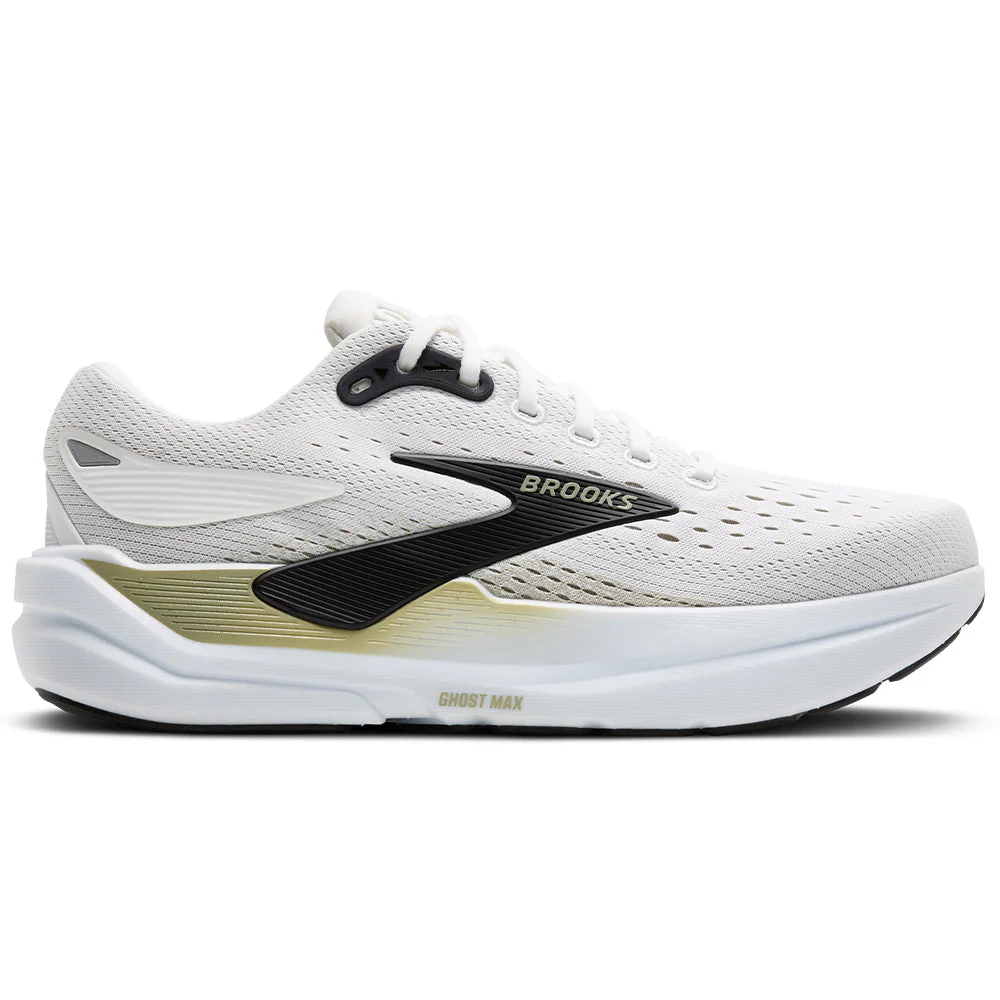 Men's Brooks Ghost Max 3, Bright White/Tea/Black, 10 D Medium