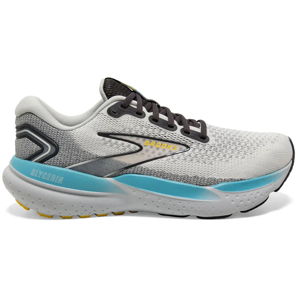 Men's Brooks Glycerin 21, Coconut/Forged Iron/Yellow, 11.5 D Medium