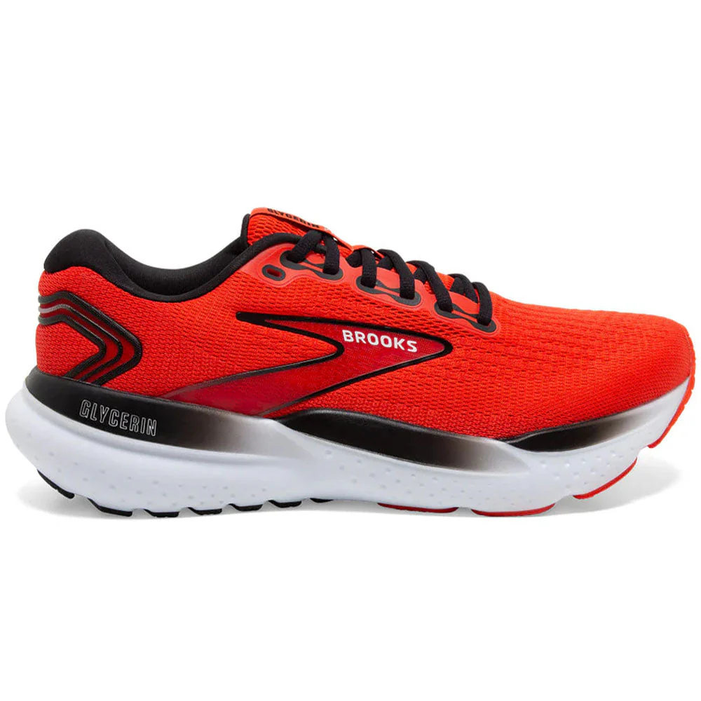 Men's Brooks Glycerin 21, Grenadine/Salsa/Black, 10.5 D Medium