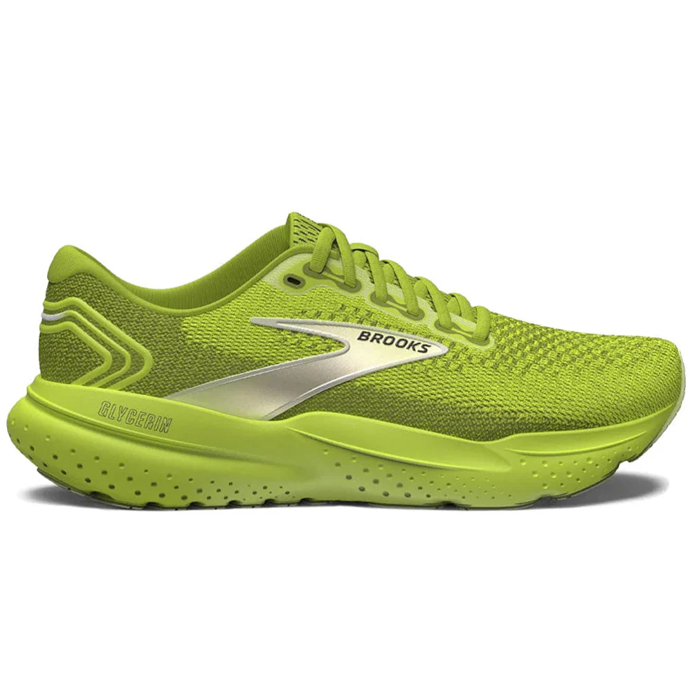 Men's Brooks Glycerin 21, Lovebird/Pale Yellow Lime, 8 D Medium