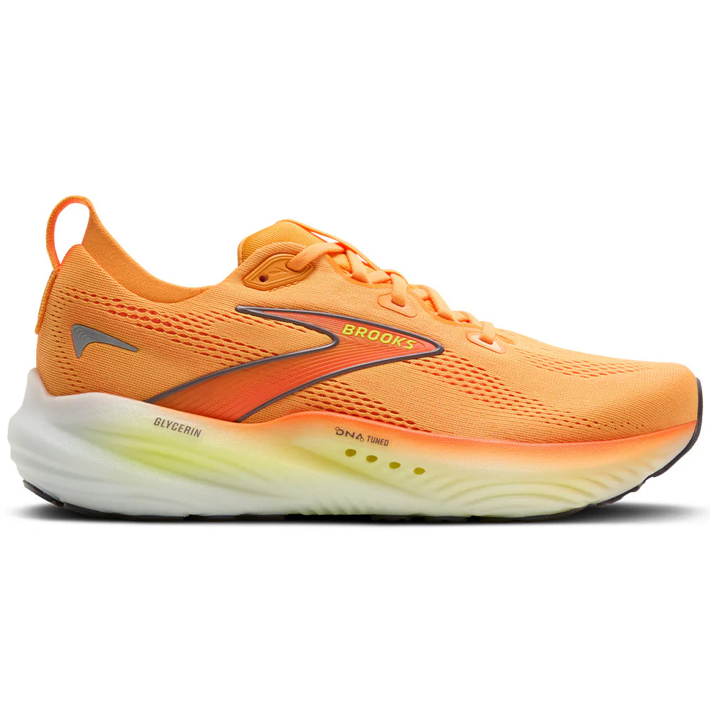 Men's Brooks Glycerin 22, Orange/Nightlife/White, 14 D Medium