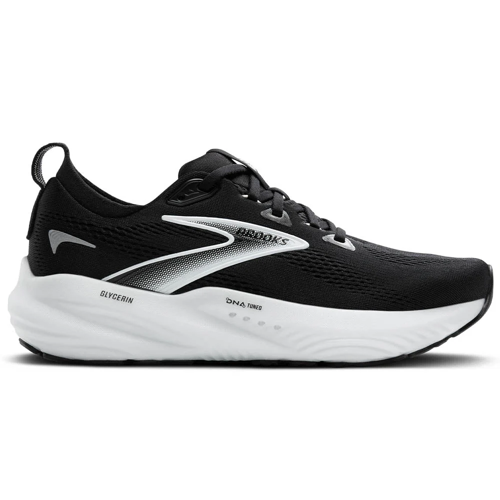Men's Brooks Glycerin 22, Black/Grey/White, 12 D Medium