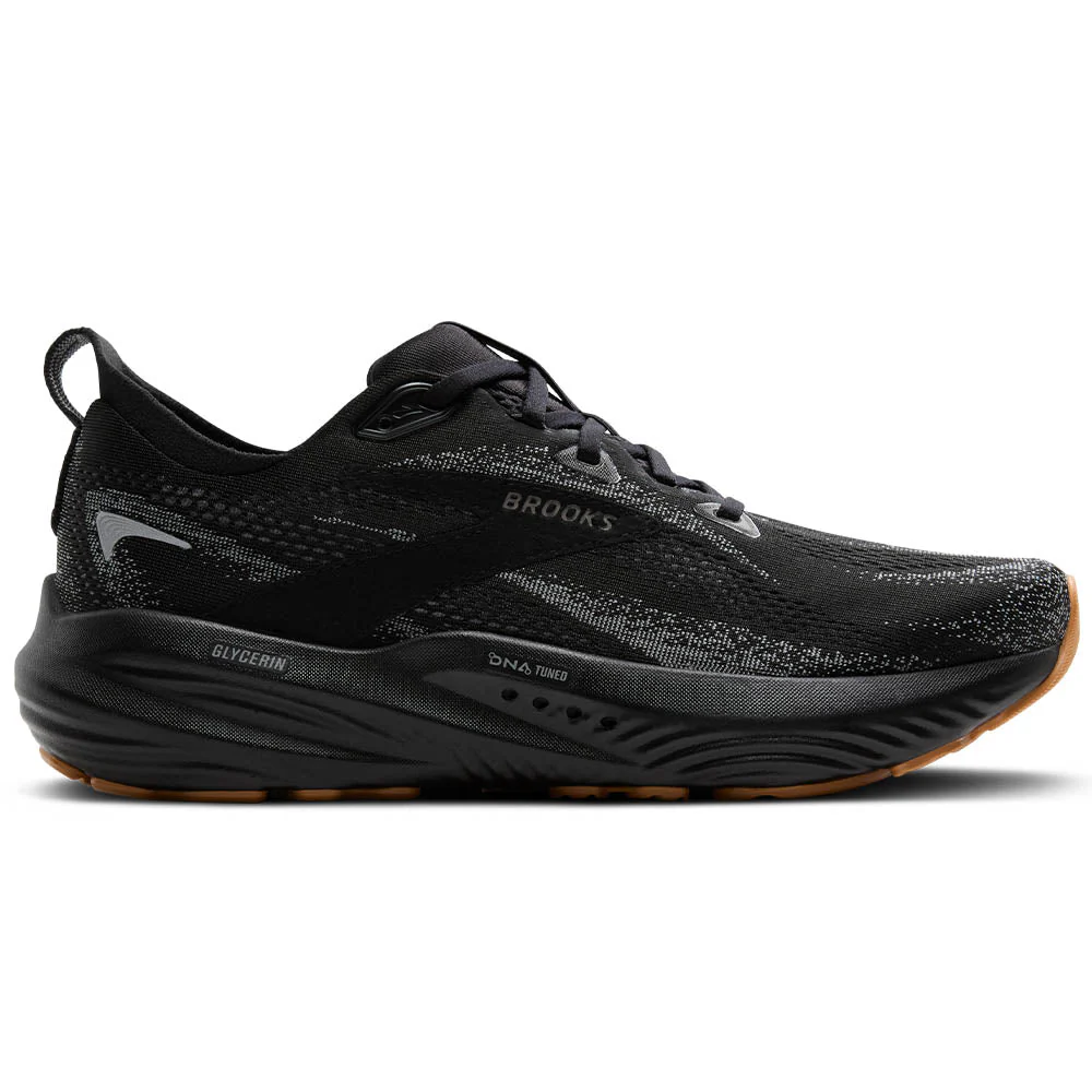 Men's Brooks Glycerin 22, Black/Primer Gray/Biscuit, 11.5 D Medium