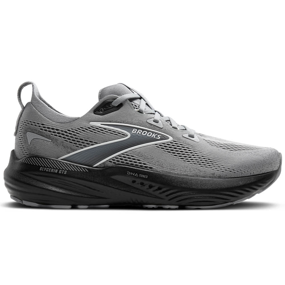 Men's Brooks Glycerin GTS 22, Primer Gray/Ebony/Bluewash, 11.5 4E Extra Wide