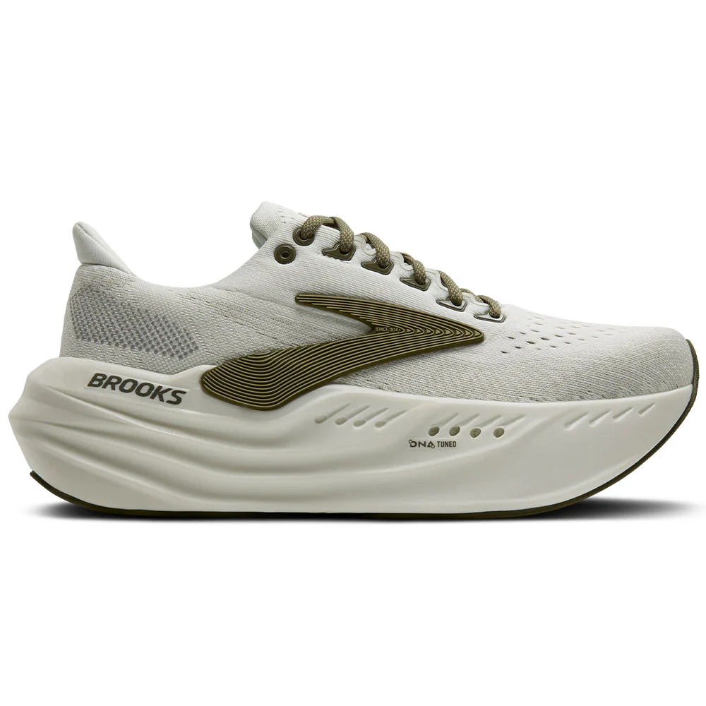 Men's Brooks Glycerin Max, Grey/Dusty Olive/Tea, 8.5 D Medium